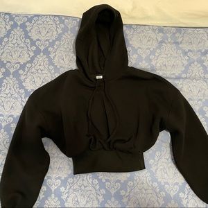 Black cropped Hoodie. Sz S